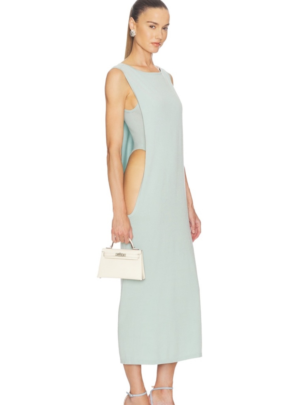 HELSA Mayumi Open Side Dress in Sky Blue